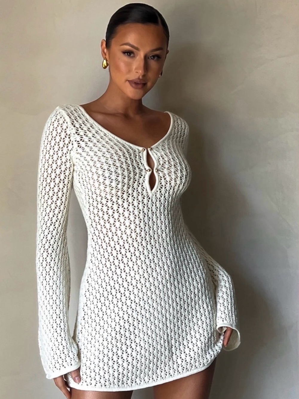 Meshki Kayleigh crochet coverup
